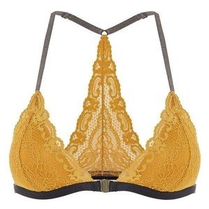 Topshop Intimates & Sleepwear - Topshop Cordelia Bralette in Mustard and Navy Blue Topshop Intimates & Sleepwear - Topshop Cordelia Bralette in Mustard and Navy Blue